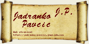 Jadranko Pavčić vizit kartica